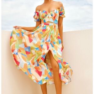 Sage & Paige BRAND NEW vibrant color block dress!